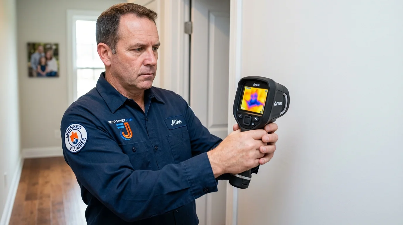 Thermal imaging leak detection by Johns Plumbing LLC in Theresa